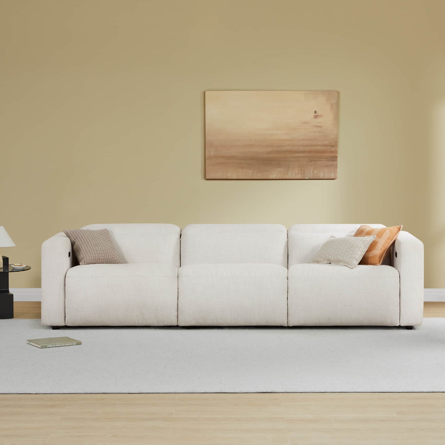 3-Seat Reclining Sectional Sofa with Power Headrest