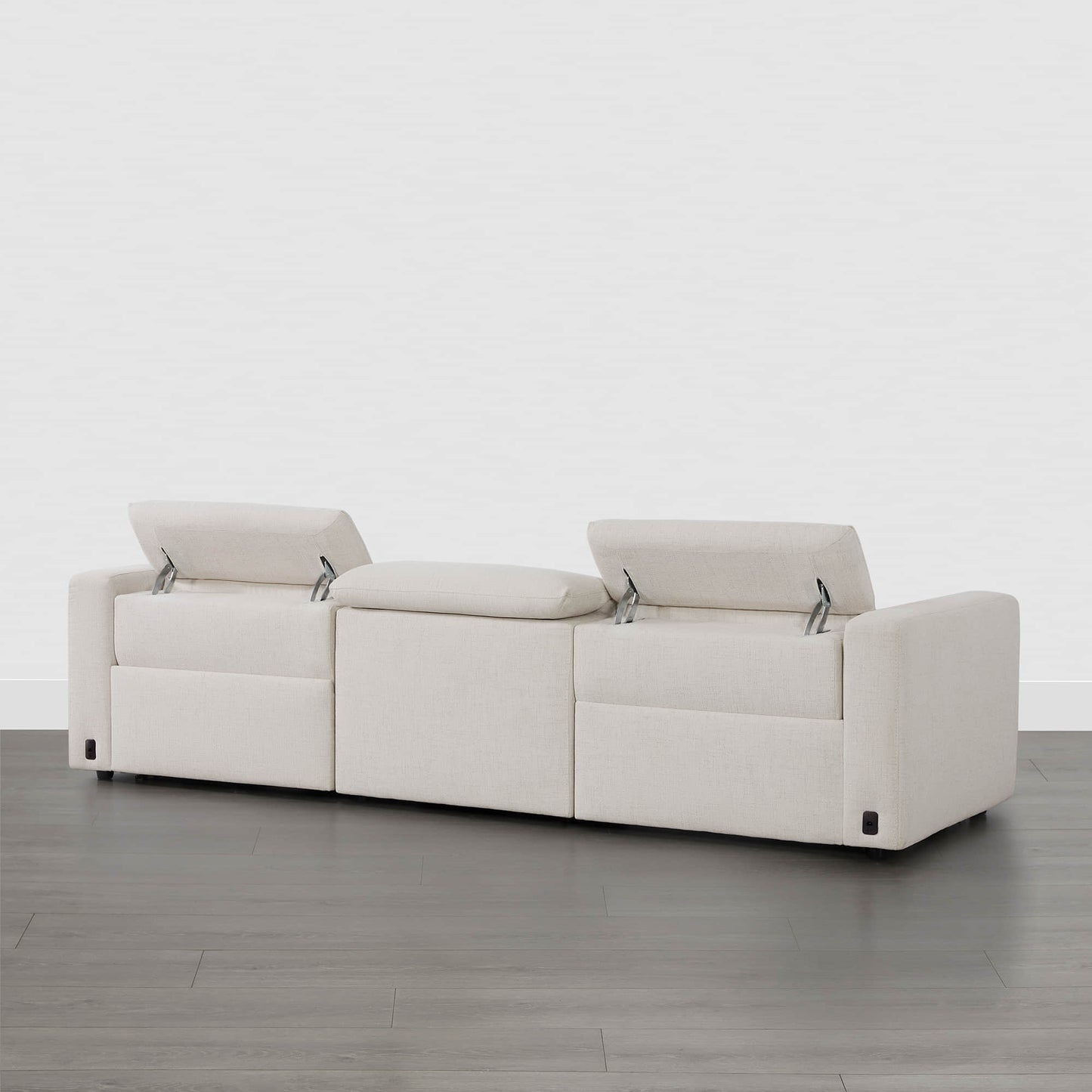 3-Seat Reclining Sectional Sofa with Power Headrest