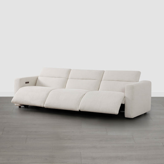 3-Seat Reclining Sectional Sofa with Power Headrest