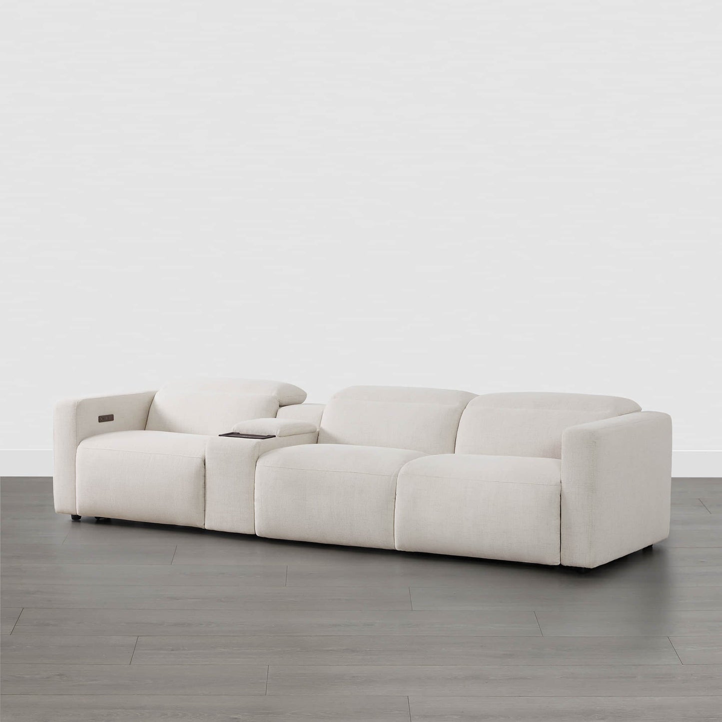 3-Seat Reclining Sectional Sofa with Power Headrest