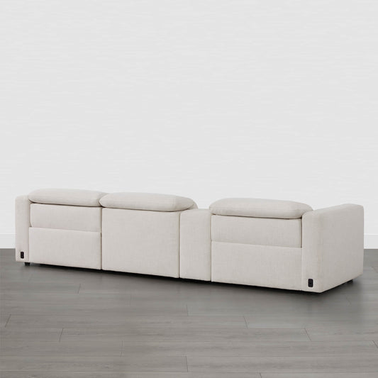 3-Seat Reclining Sectional Sofa with Power Headrest