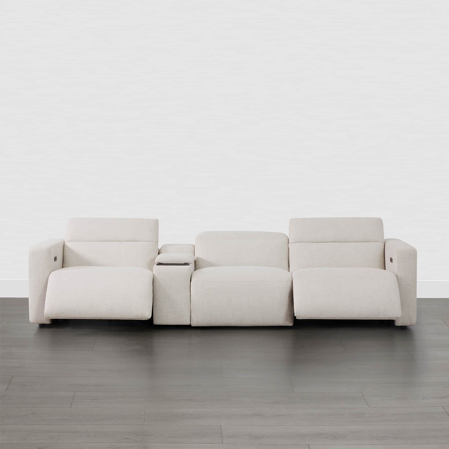 3-Seat Reclining Sectional Sofa with Power Headrest