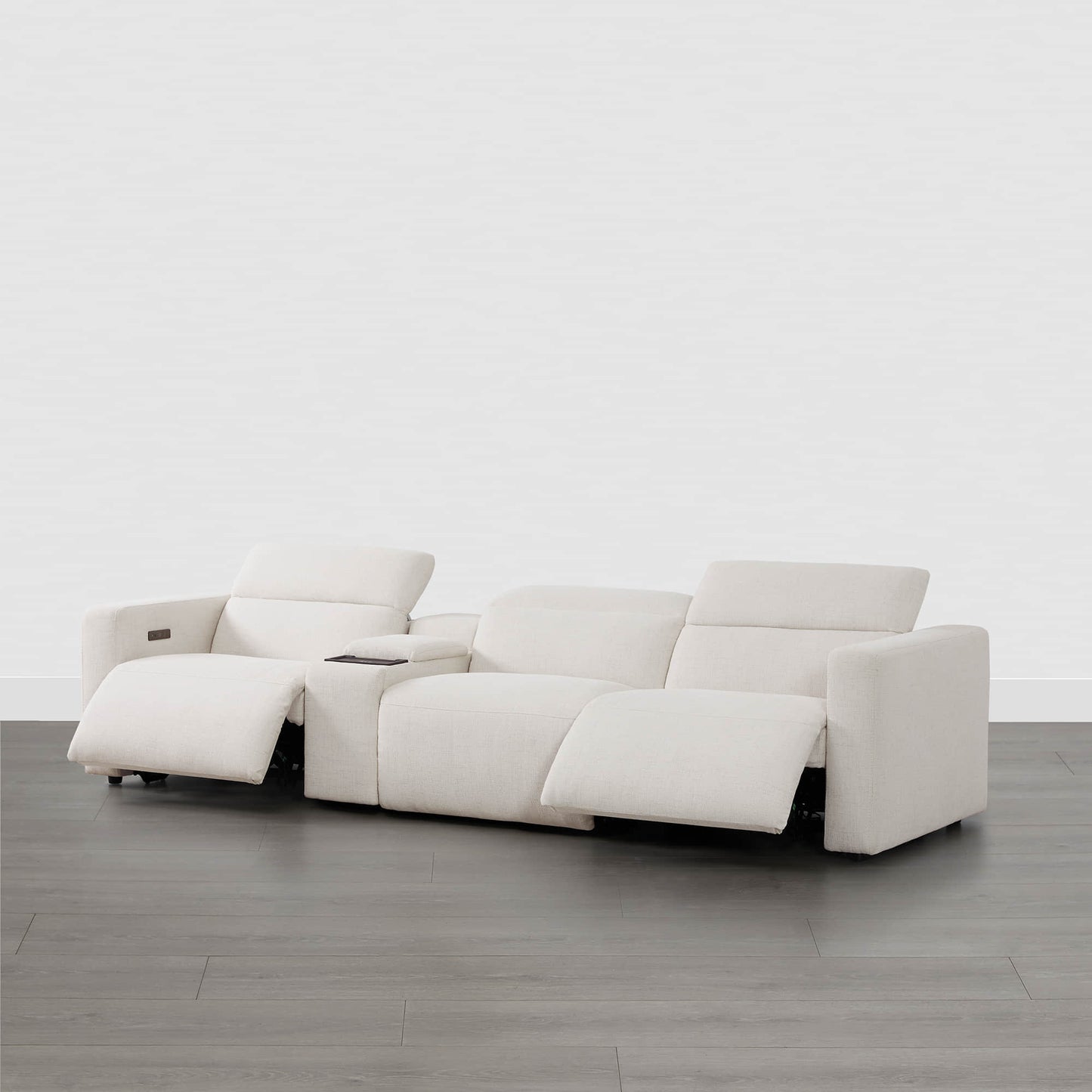 3-Seat Reclining Sectional Sofa with Power Headrest
