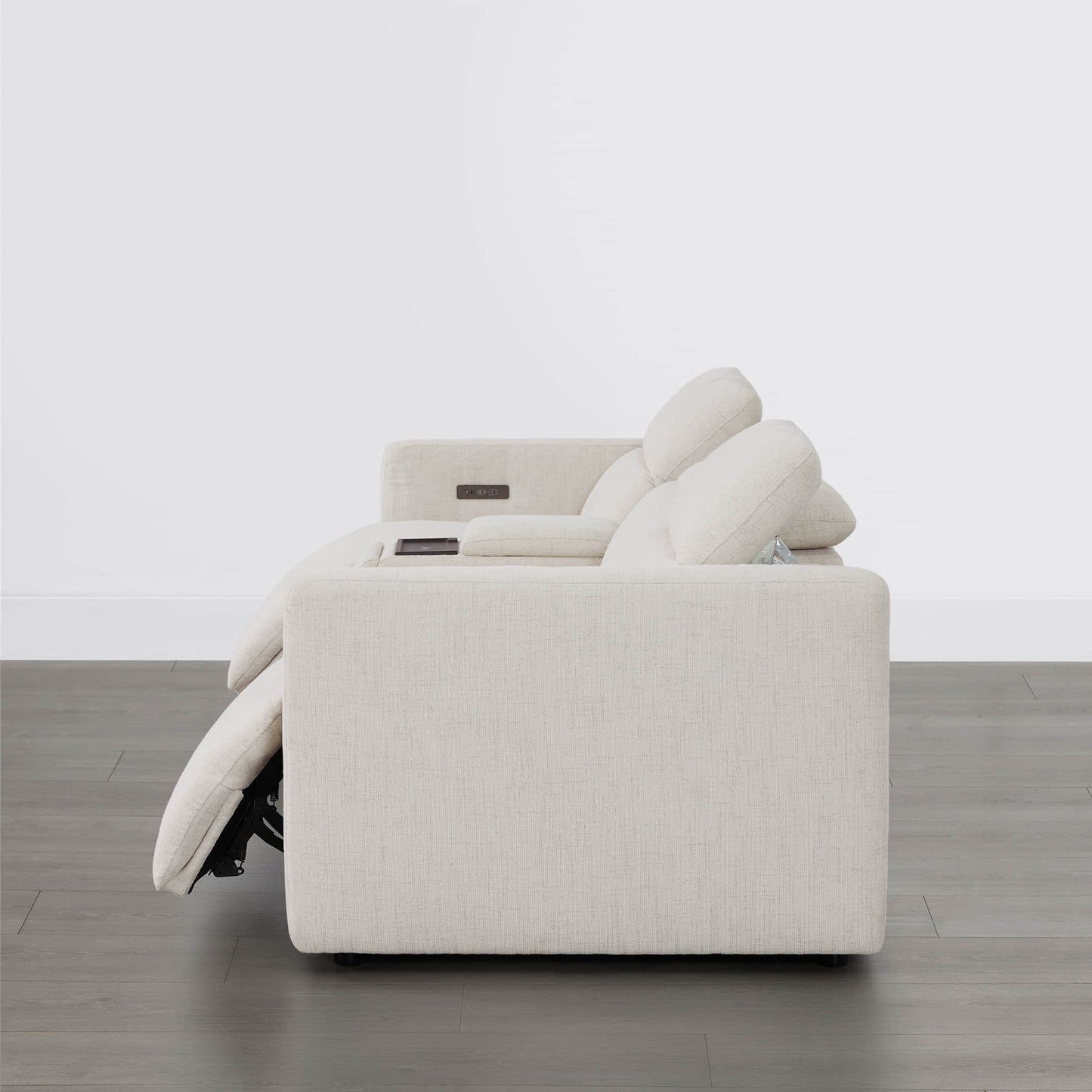3-Seat Reclining Sectional Sofa with Power Headrest