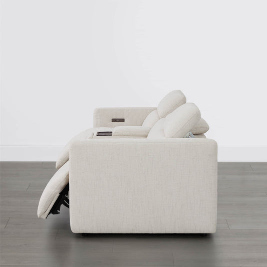 3-Seat Reclining Sectional Sofa with Power Headrest