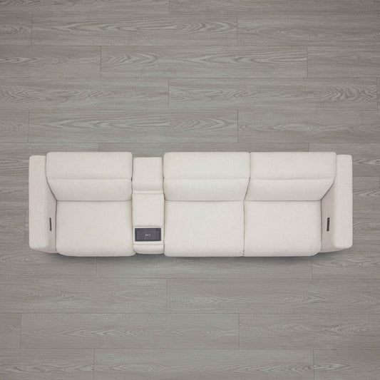 3-Seat Reclining Sectional Sofa with Power Headrest