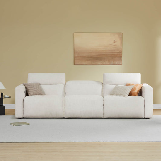 3-Seat Reclining Sectional Sofa with Power Headrest
