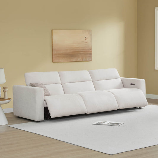 3-Seat Reclining Sectional Sofa with Power Headrest