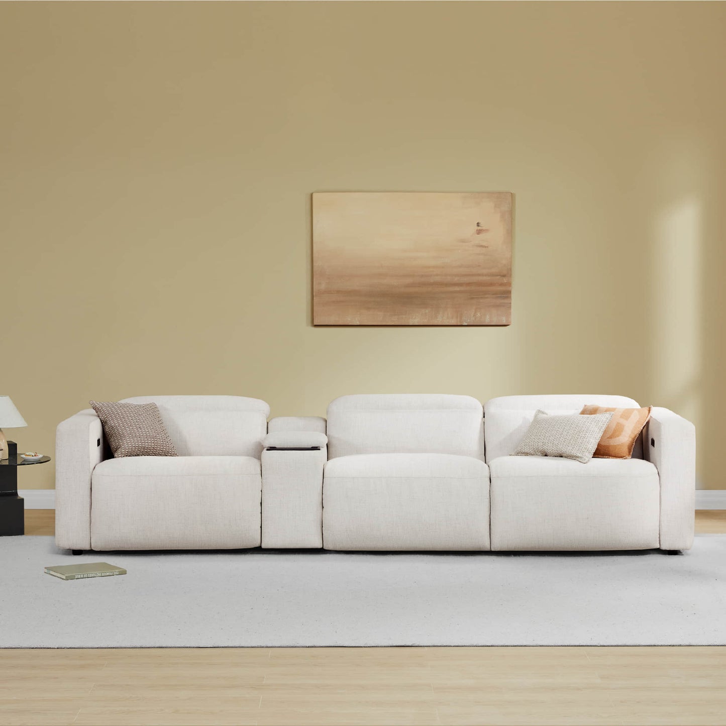 3-Seat Reclining Sectional Sofa with Power Headrest
