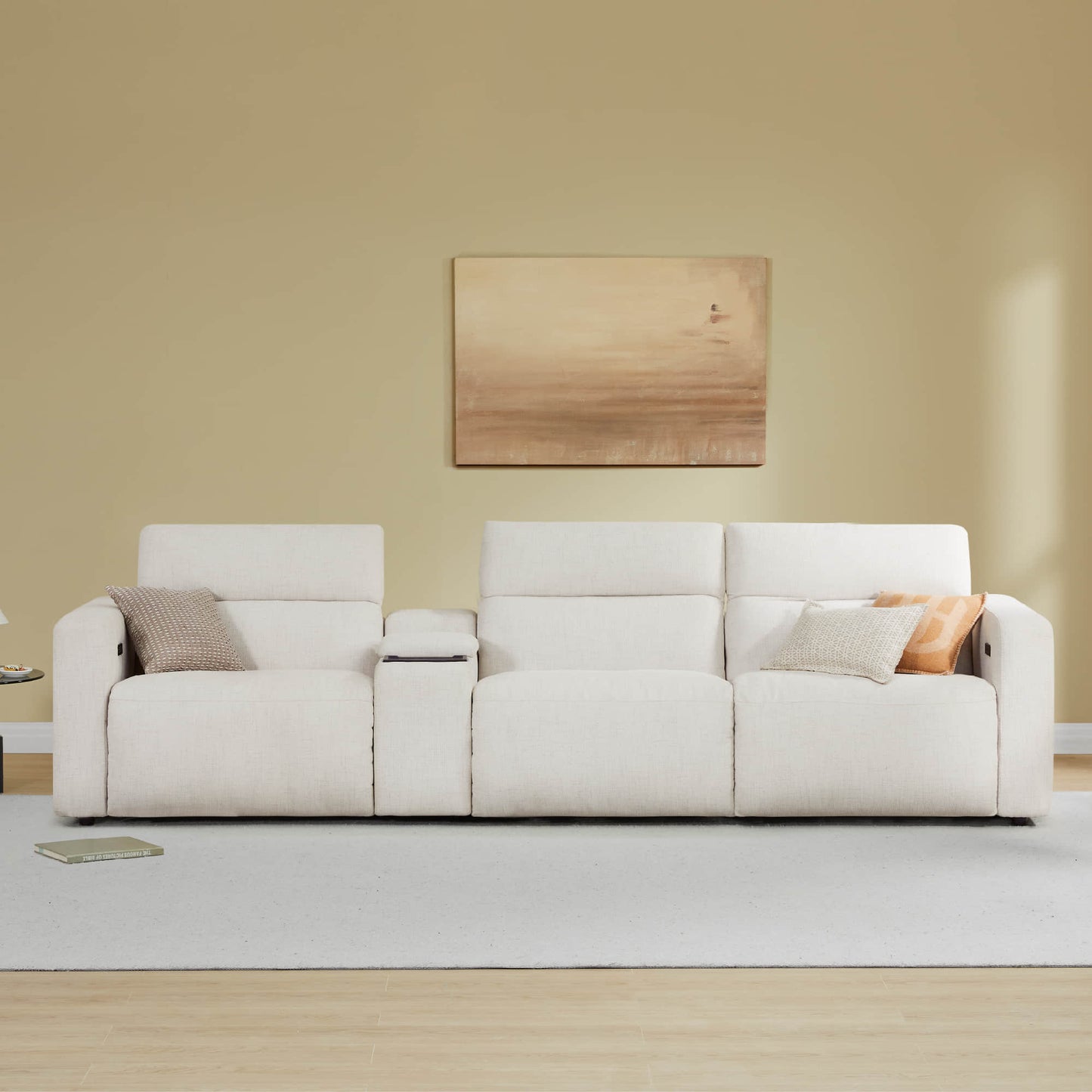 3-Seat Reclining Sectional Sofa with Power Headrest