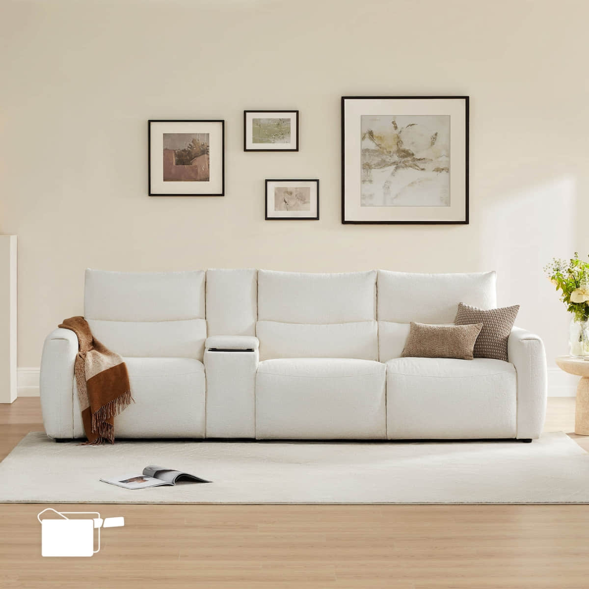 3-Seat Zero Gravity Reclining Sofa with Power Headrest