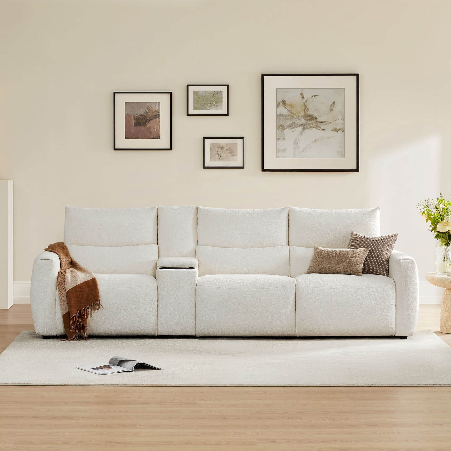 3-Seat Zero Gravity Reclining Sofa with Power Headrest