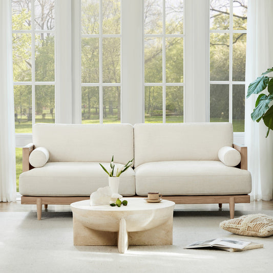 3-Seater Cane Sofa in Modern Design (78.75'')