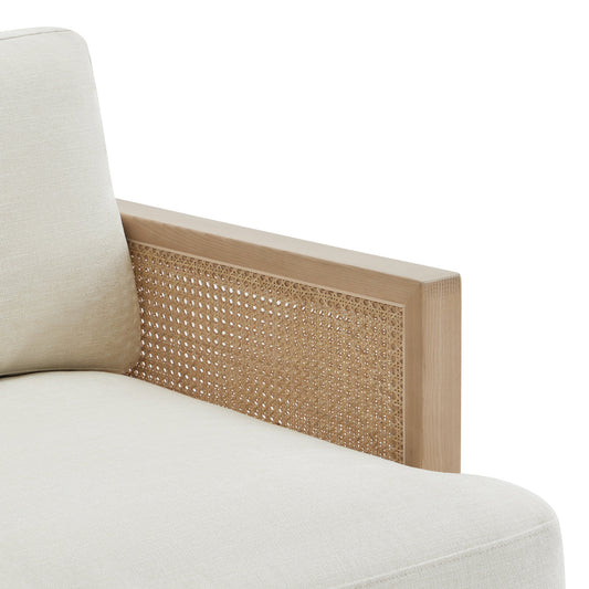 3-Seater Cane Sofa in Modern Design (78.75'')