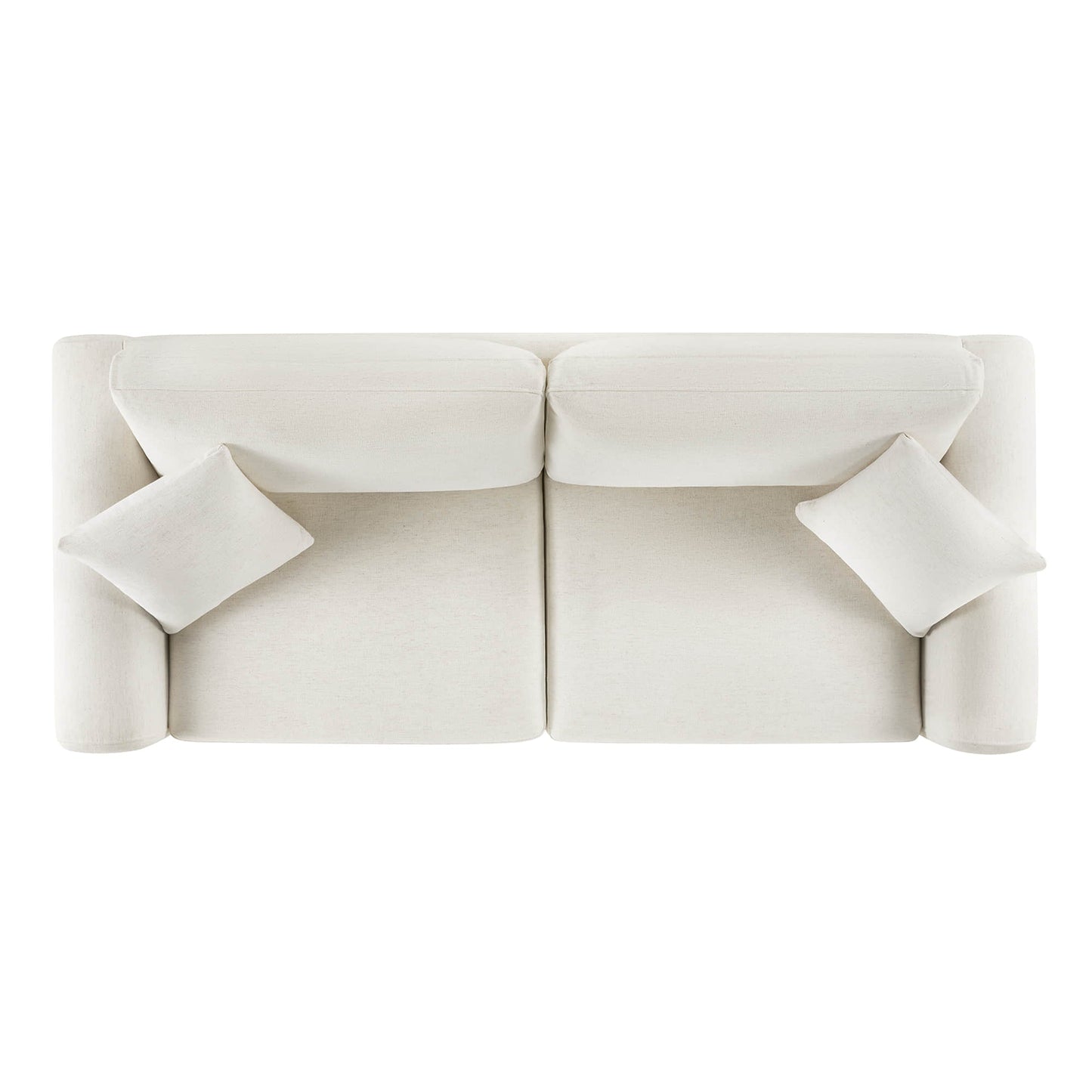 3-Seater Chenille Sofa with Birch Wood Base