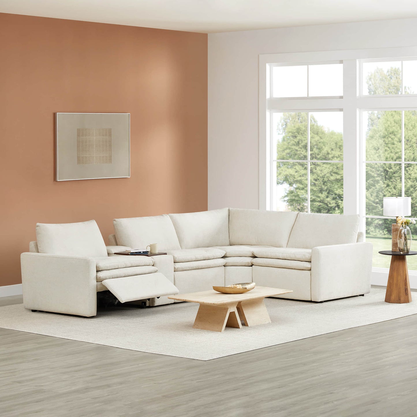 4-Seat Modular Reclining Sofa with Zero Gravity Design