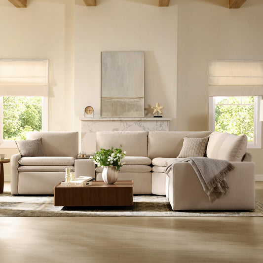 4-Seat Modular Reclining Sofa with Zero Gravity Design