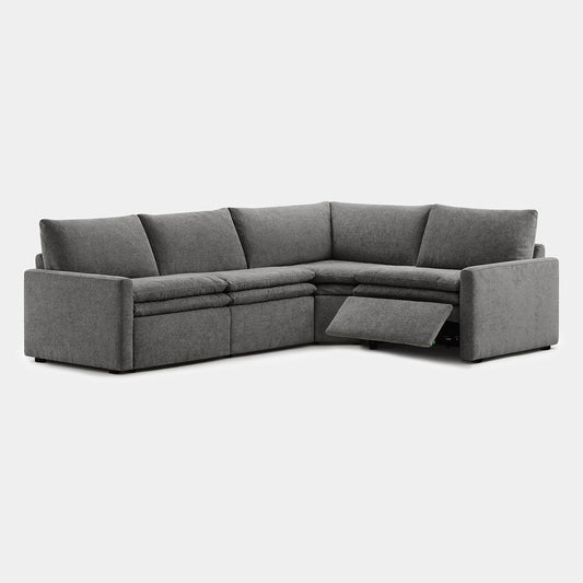 4-Seat Modular Reclining Sofa with Zero Gravity Design
