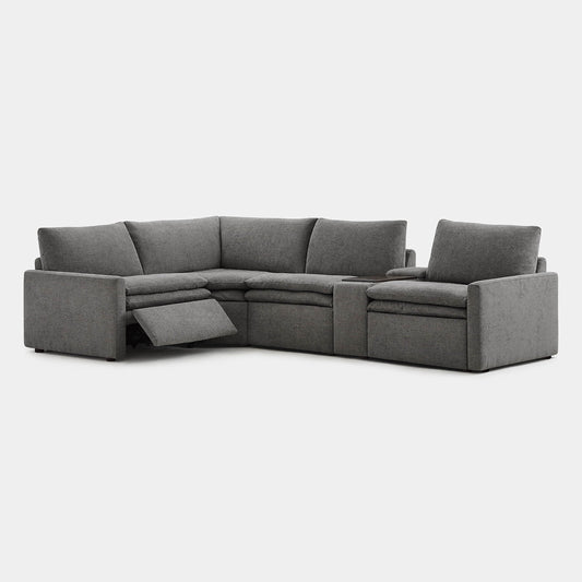 4-Seat Modular Reclining Sofa with Zero Gravity Design