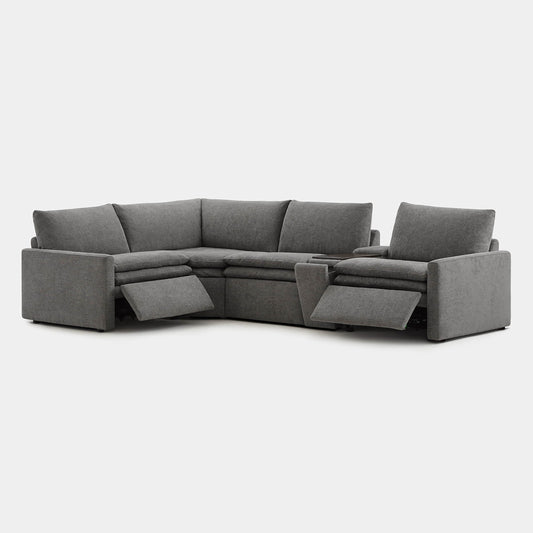 4-Seat Modular Reclining Sofa with Zero Gravity Design