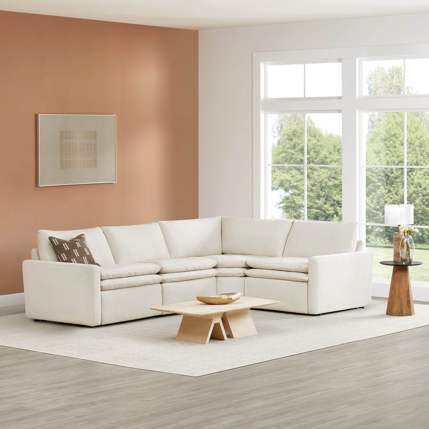 4-Seat Modular Reclining Sofa with Zero Gravity Design