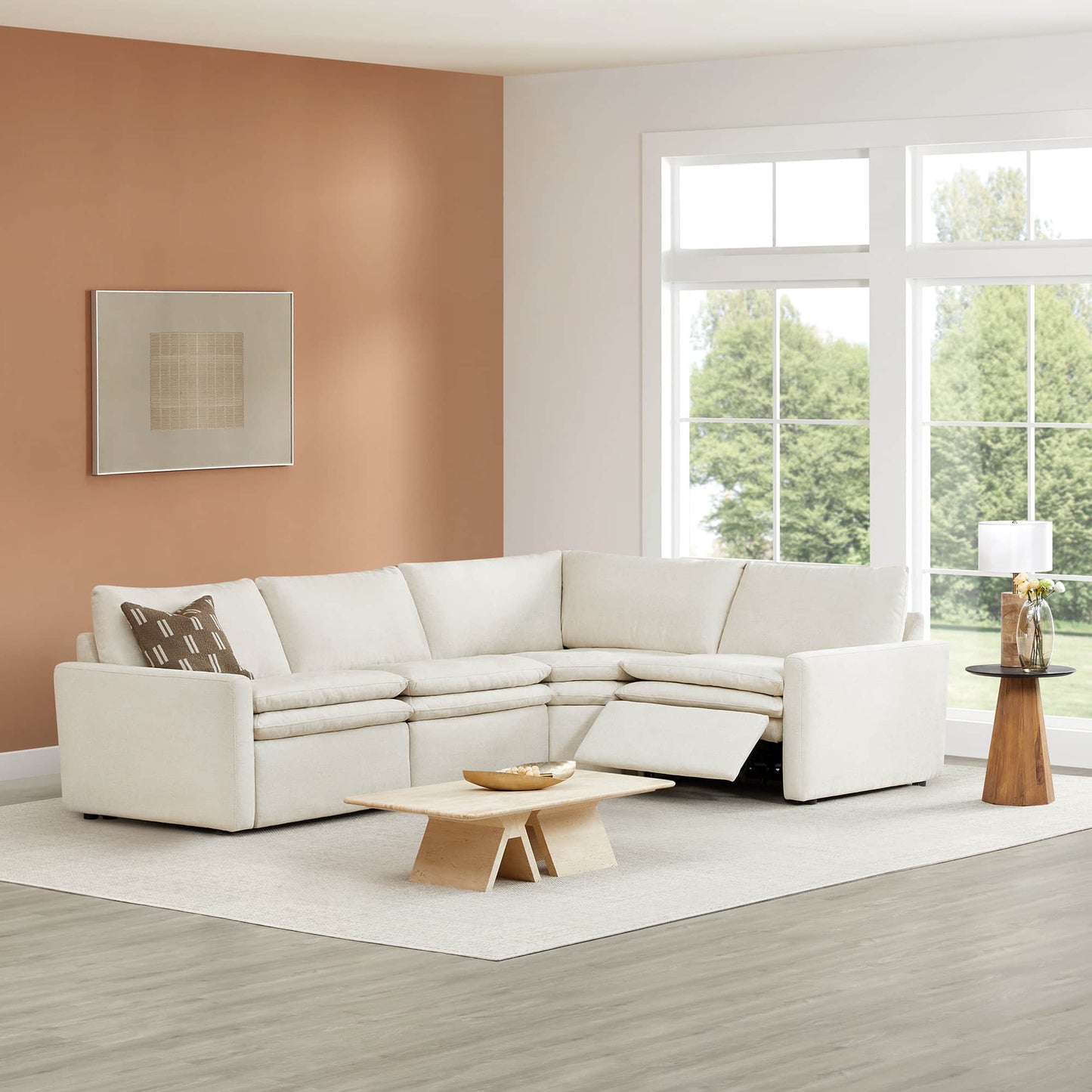 4-Seat Modular Reclining Sofa with Zero Gravity Design