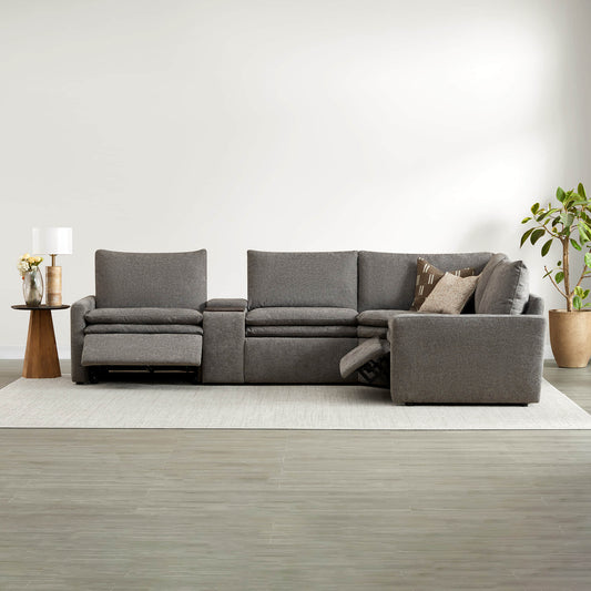 4-Seat Modular Reclining Sofa with Zero Gravity Design