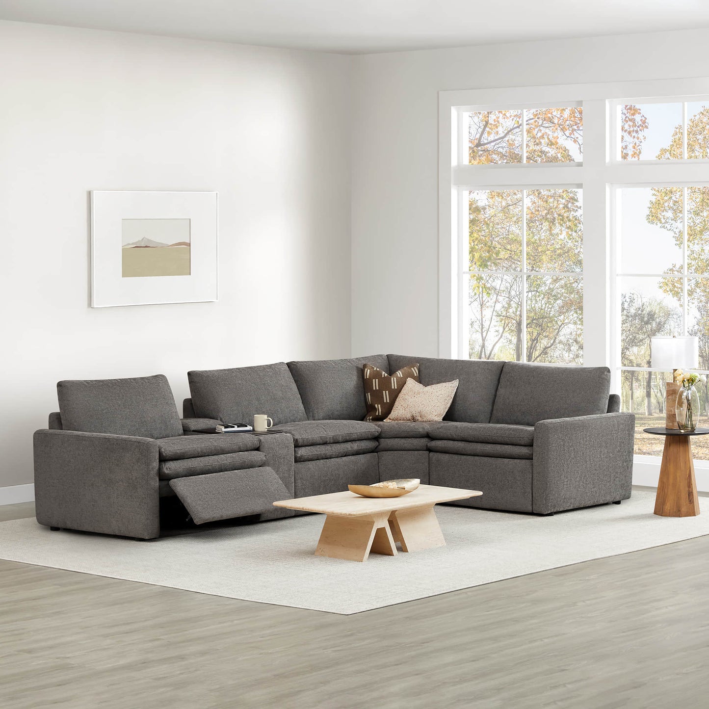 4-Seat Modular Reclining Sofa with Zero Gravity Design