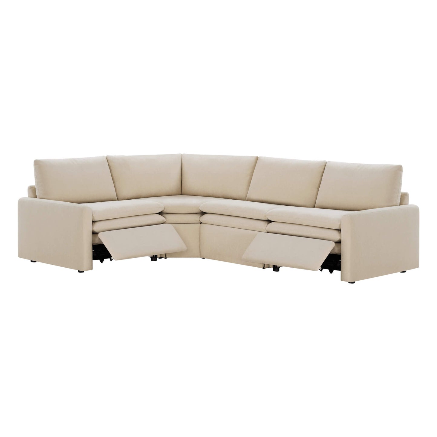 4-Seat Modular Reclining Sofa with Zero Gravity Design