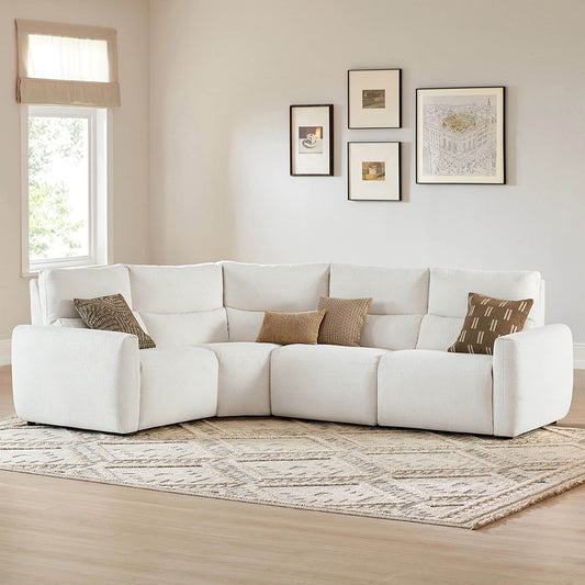 4-Seat Zero Gravity Reclining Sectional Sofa with Power Headrest
