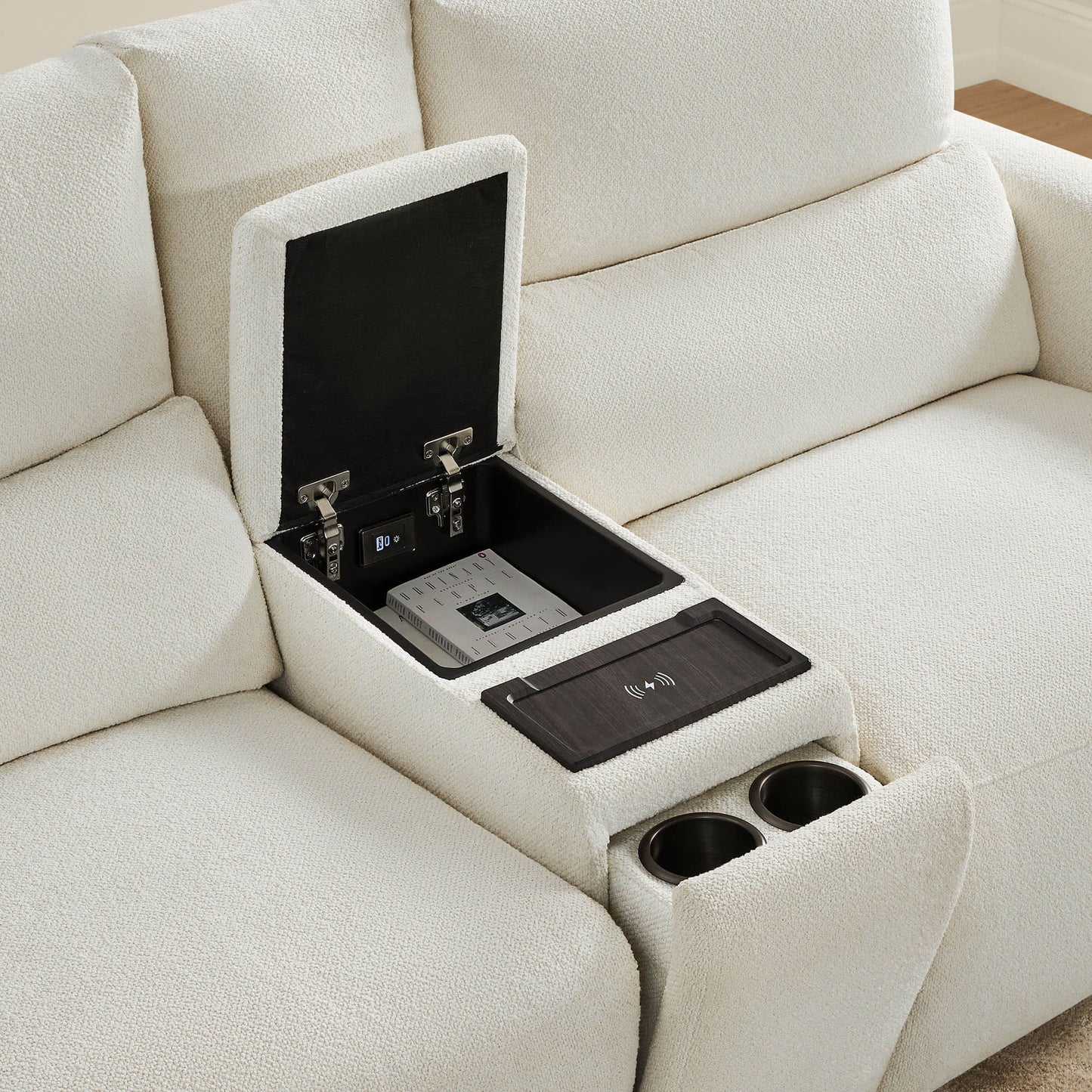 4-Seat Zero Gravity Reclining Sectional Sofa with Power Headrest