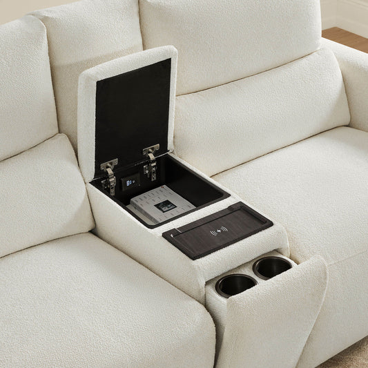4-Seat Zero Gravity Reclining Sectional Sofa with Power Headrest