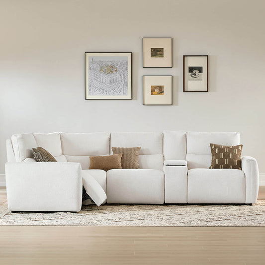 4-Seat Zero Gravity Reclining Sectional Sofa with Power Headrest