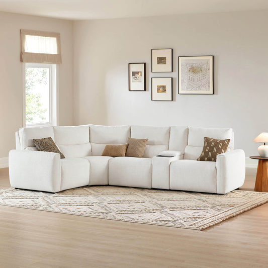 4-Seat Zero Gravity Reclining Sectional Sofa with Power Headrest