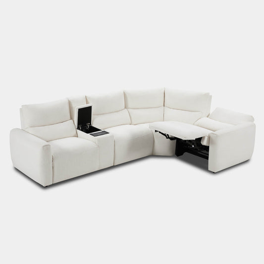 4-Seat Zero Gravity Reclining Sectional Sofa with Power Headrest