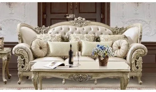 Ellenton Sofa in Soft Grey Fabric with Clean Lines