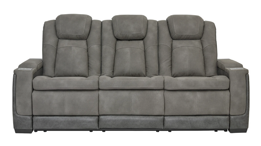 3-Seater Leather Power Reclining Sofa with Modern Heritage Design