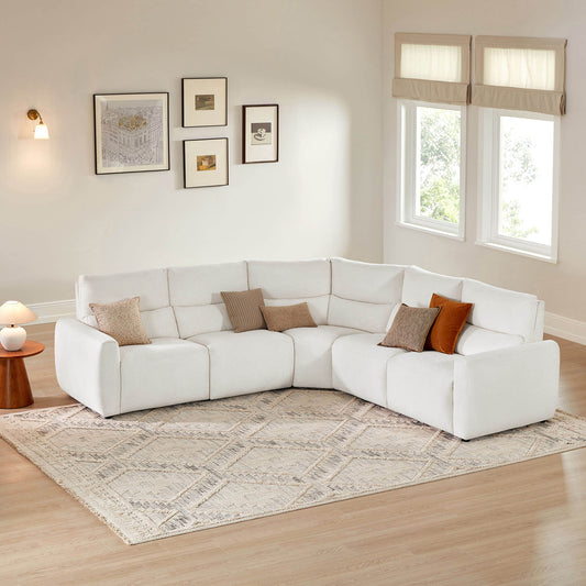 5-Seat Zero Gravity Reclining Sectional Sofa with Power Headrest