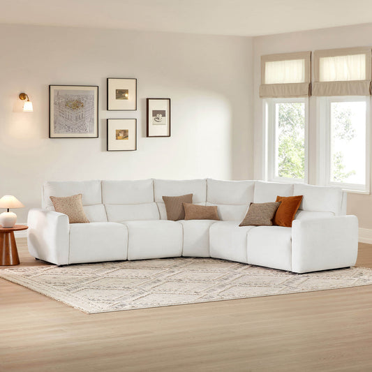 5-Seat Zero Gravity Reclining Sectional Sofa with Power Headrest