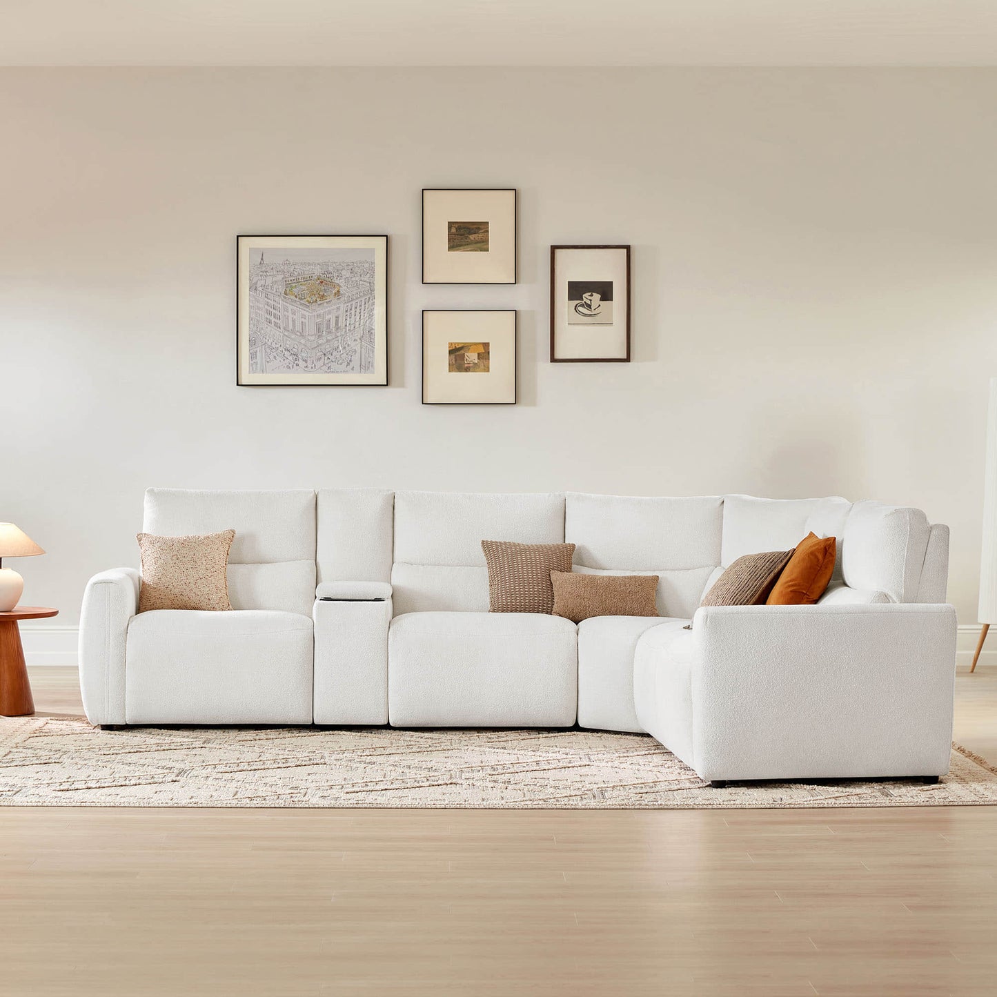 5-Seat Zero Gravity Reclining Sectional Sofa with Power Headrest
