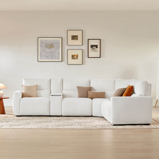 5-Seat Zero Gravity Reclining Sectional Sofa with Power Headrest