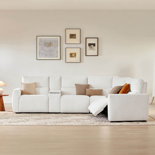 5-Seat Zero Gravity Reclining Sectional Sofa with Power Headrest