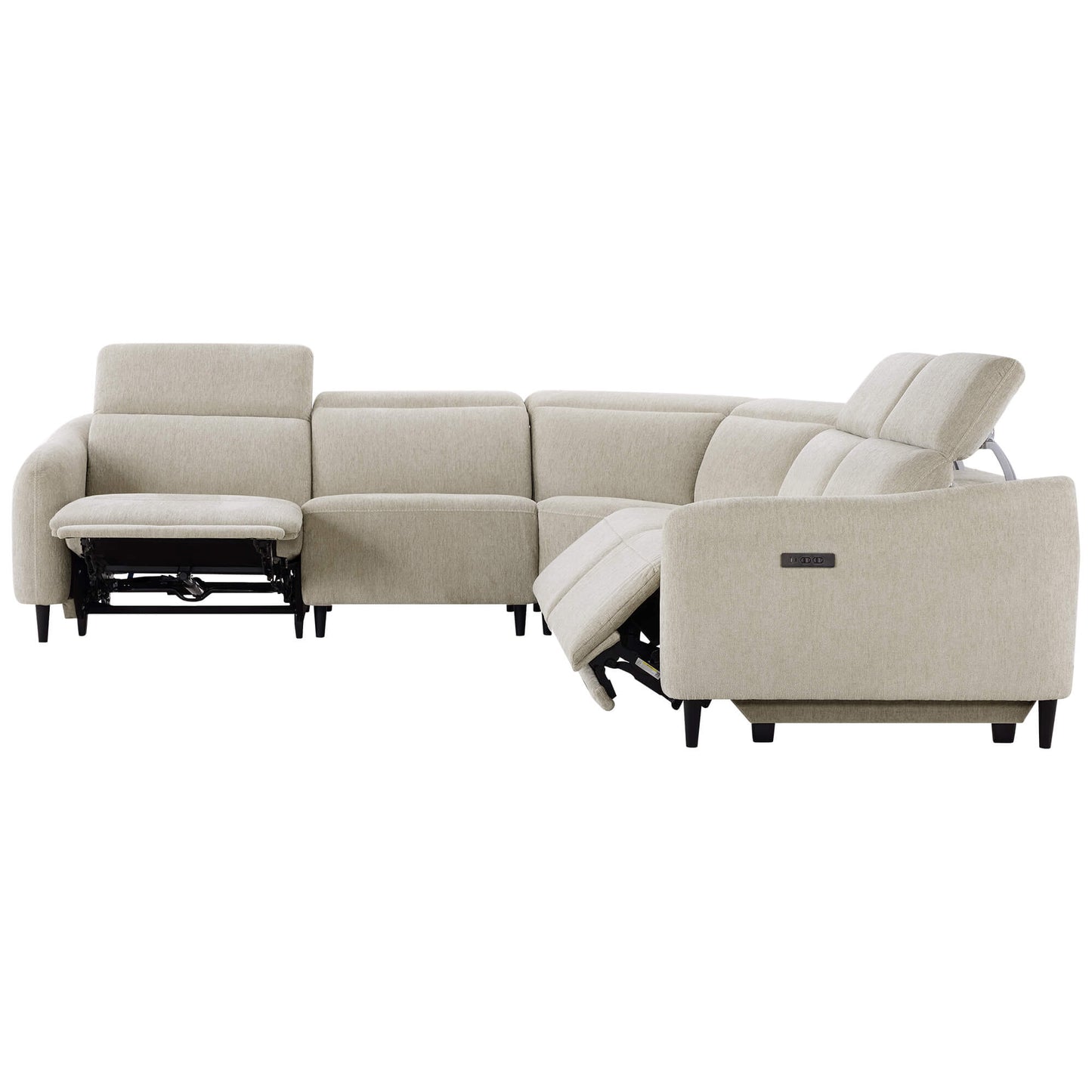 5-Seater Reclining Sofa with Soft, Breathable Fabric