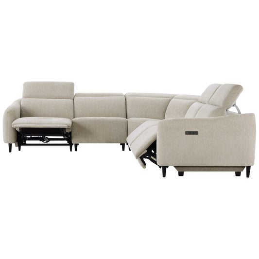 5-Seater Reclining Sofa with Soft, Breathable Fabric