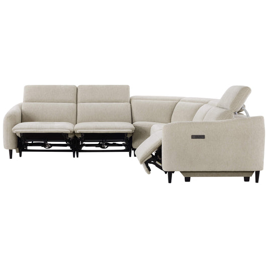 5-Seater Reclining Sofa with Soft, Breathable Fabric