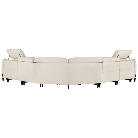 5-Seater Reclining Sofa with Soft, Breathable Fabric