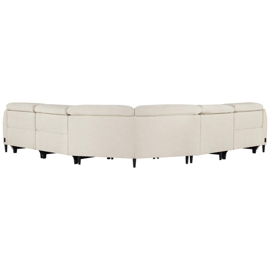 5-Seater Reclining Sofa with Soft, Breathable Fabric
