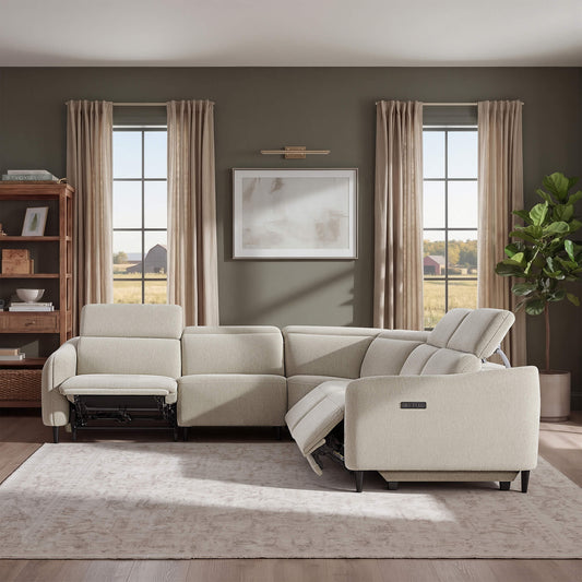 5-Seater Reclining Sofa with Soft, Breathable Fabric