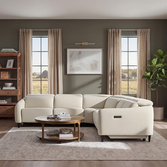 5-Seater Reclining Sofa with Soft, Breathable Fabric