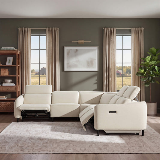 5-Seater Reclining Sofa with Soft, Breathable Fabric